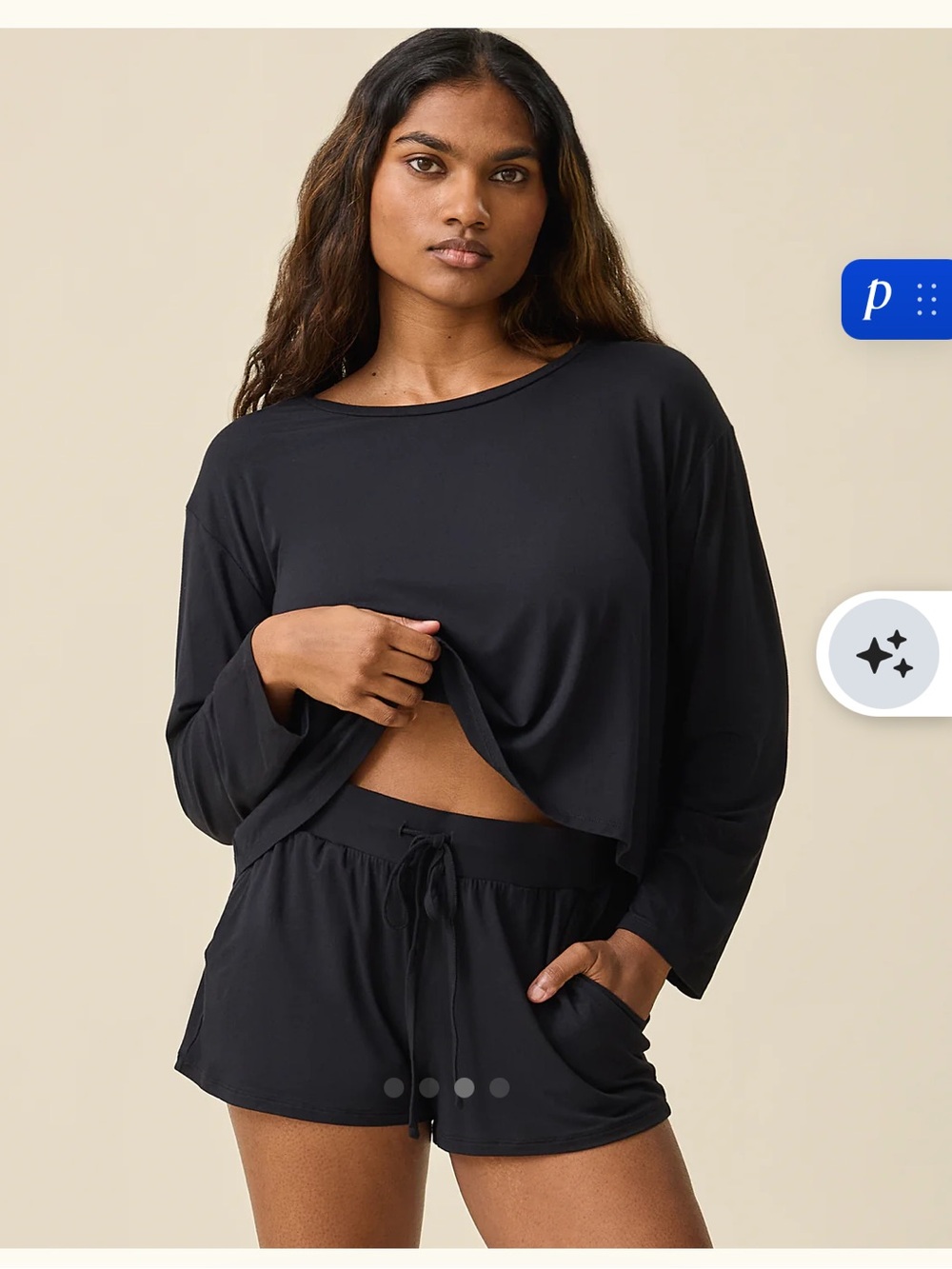 Kindred Bravely Black Drawstring Shorts